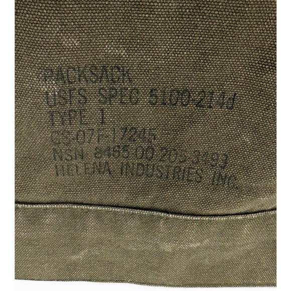 Vtg US Forest Services USFS FSS Type 1 Canvas Rucksack Field Bag Packsack 1960s - Picture 6 of 11